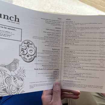 The Front Yard - lunch menu (April 2024) - Breakfast & Brunch Near Me - North Hollywood, California The Front Yard - lunch menu (April 2024) - Breakfast & Brunch Near Me - North Hollywood, California