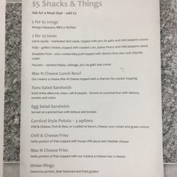 Gypsy Foods Cafe - $5 snacks menu