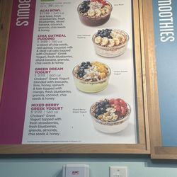 Tropical Smoothie Cafe - Bowl menu