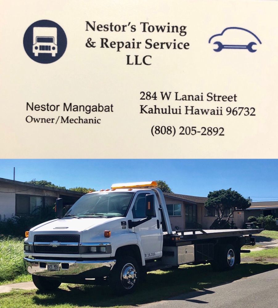 NESTOR’S TOWING & REPAIR SERVICE Updated August 2024 284 W Lanai St, Kahului, Hawaii