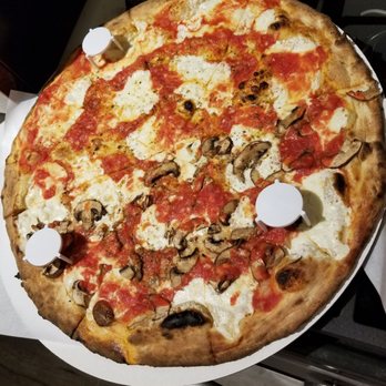 Juliana's - Large margherita with half mushroom ($25+3) - Pizza Near Me - Brooklyn, New York Juliana's - Large margherita with half mushroom ($25+3) - Pizza Near Me - Brooklyn, New York