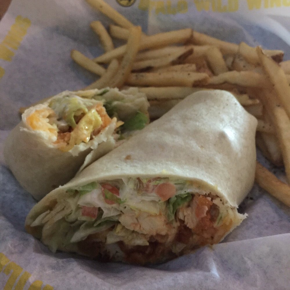 Buffalo Wild Wings - Good flavor but it wasn't hot- more like room temperature. Fries were great!! - Chicken Wings Near Me - Marietta, Georgia