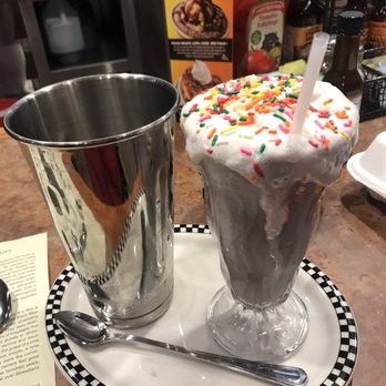 Black Bear Diner El Cajon - Huckleberry milkshake with rainbow sprinkles - Diners Near Me - El Cajon, California