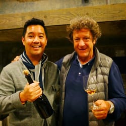 Hôtel Les Avizés - Anselme Selosse and I having a great dessert wine that he makes but doesn't sell :(