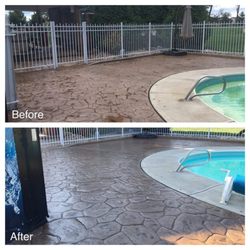 Seal Team One - Stamped concrete cleaned and resealed!! Protect your investment!! Call for free estimates. 425 732 9210