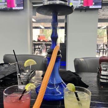 Fin & Feathers - Hookah w/ strawberry & mango margarita ($5 on Mondays) - Soul Food Near Me - Atlanta, Georgia Fin & Feathers - Hookah w/ strawberry & mango margarita ($5 on Mondays) - Soul Food Near Me - Atlanta, Georgia