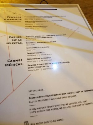 Menu photo 2 La Azotea Seville, SE