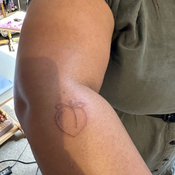 Saint Rose - The peach tattoo! Four of us got this one because we have been friends for a decade - Permanent Makeup Near Me - Portland, Oregon