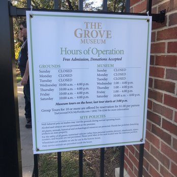 The Grove Museum - Hours. - Museums Near Me - Tallahassee, Florida The Grove Museum - Hours. - Museums Near Me - Tallahassee, Florida