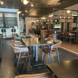 Dining area and bar Dining area and bar