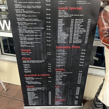 Loven Ovens - Second half of menu displayed outside - Italian Near Me - Medley, Florida