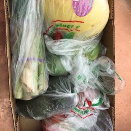 My box of produce(they will box it at the cashier) My box of produce(they will box it at the cashier)