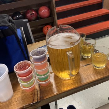 Shrewsbury Lanes - DRINKS!!!! $1 jell-o shots, green tea shots, and a pitcher of beer!! - Bowling Near Me - St. Louis, Missouri Shrewsbury Lanes - DRINKS!!!! $1 jell-o shots, green tea shots, and a pitcher of beer!! - Bowling Near Me - St. Louis, Missouri