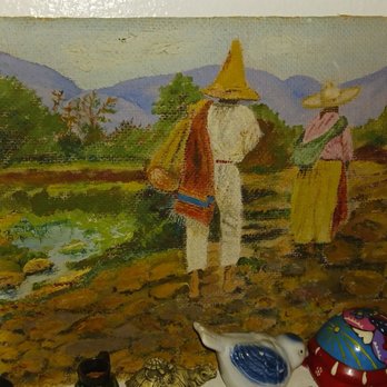 Memory Lane Antiques - Painting of indigenous Mexican couple. - Antiques Near Me - San Jose, California