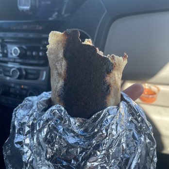 Lawson's Bakery - Burrito burnt to a crisp - Coffee & Tea Near Me - Morgan Hill, California