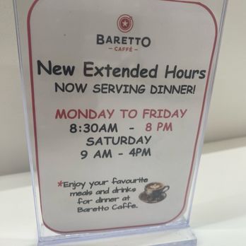 Baretto Caffe - Hours - Cafes Near Me - Toronto, Ontario