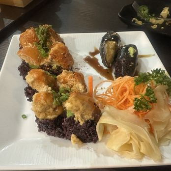 Daikon Vegan Sushi - Windmill - Black garlic roll and eggplant "unagi" sushi. - Vegan Near Me - Las Vegas, Nevada