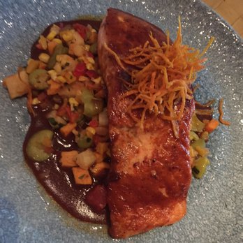 OCEAN2000 - Broiled glazed salmon. With veggies. Tasty. $31. - New American Near Me - Fort Lauderdale, Florida