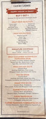 Menu photo 4 Caribe lounge Las Vegas, NV Menu photo 4 Caribe lounge Las Vegas, NV