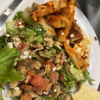 Taziki's Mediterranean Cafe - McCalla - harissa chicken with salad (they were out of rice?) - Greek Near Me - Bessemer, Alabama Taziki's Mediterranean Cafe - McCalla - harissa chicken with salad (they were out of rice?) - Greek Near Me - Bessemer, Alabama