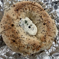 Fill A Bagel & Breads - Oreland - everything bagel toasted with scallion cream cheese