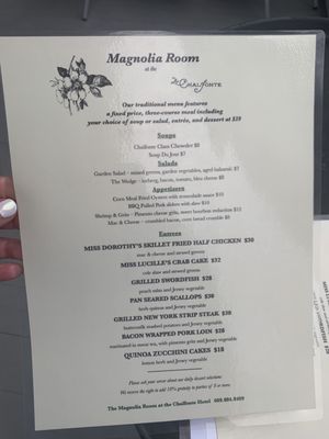 Menu photo 5 The Magnolia Room Cape May, NJ Menu photo 5 The Magnolia Room Cape May, NJ