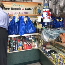 Devon Cleaners and Shoe Repair - Inside the tiny shop