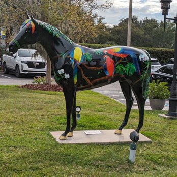 Latinos Y Mas - a painted horse in a parking lot - Latin American Near Me - Ocala, Florida Latinos Y Mas - a painted horse in a parking lot - Latin American Near Me - Ocala, Florida
