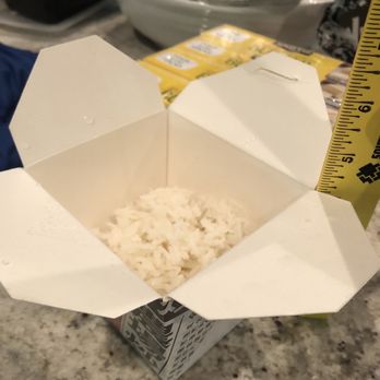 P.F. Chang's - Giant ass rice container that's only half filled. Literally costs you pennies to fill this up all the way. What the fuck Mr. Chang - Chinese Near Me - Temecula, California