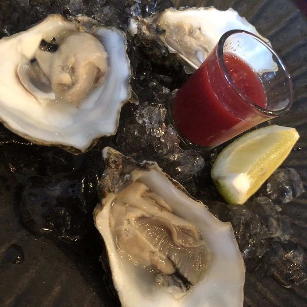 Brookwood - Achill island Oysters . The berry vinaigrette thing in the middle is so good. - Seafood Near Me - Dublin, D