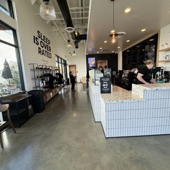Blk Dot Coffee - Inside has some seating but they have a bigger patio area! - Breakfast & Brunch Near Me - Cypress, California