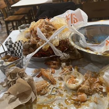 The Crawfish Hut - after eating - Seafood Near Me - Burien, Washington