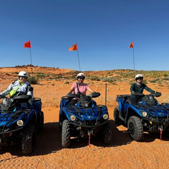 ATV Offroad Adventures - Waiting on last minute instructions before we began our tour. We had so much fun. Bob was our guide, he made this experience enjoyable. - ATV Rentals/Tours Near Me - Hurricane, Utah