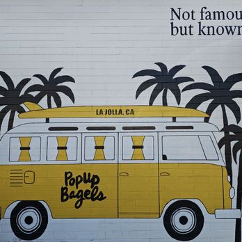PopUp Bagels - Exterior wall mural - Bagels Near Me - La Jolla, California