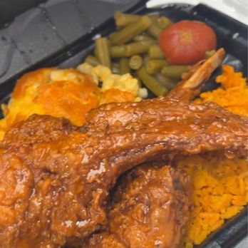 Treatsnbeatz - Sweet Heat lamb chop, yellow rice, macaroni, green beans - Cooking Classes Near Me - North Miami, Florida