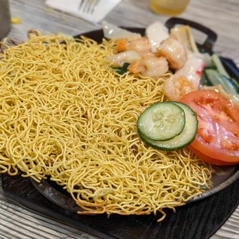 Baby Cafe - Sizzling seafood noodles - Desserts Near Me - Boston, Massachusetts