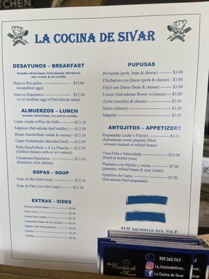 Menu photo 6 La Cocina De Sivar Rancho Cucamonga, CA Menu photo 6 La Cocina De Sivar Rancho Cucamonga, CA