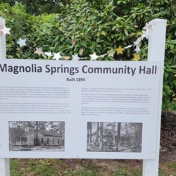 Magnolia Springs Community Hall - Sign 2