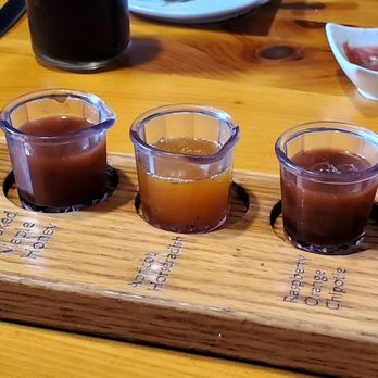 The Cue Restaurant - Sauce flight for the meats - Barbeque Near Me - Danbury, Connecticut The Cue Restaurant - Sauce flight for the meats - Barbeque Near Me - Danbury, Connecticut