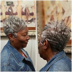 Hair by DyonneMonee - Senior Sassy! Gray hair at it's best!