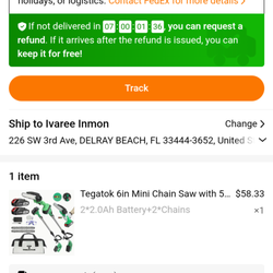 The item that missing my package
