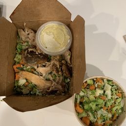 Grain & Veggie Simple Bowl with Chicken and side of vegetables Grain & Veggie Simple Bowl with Chicken and side of vegetables