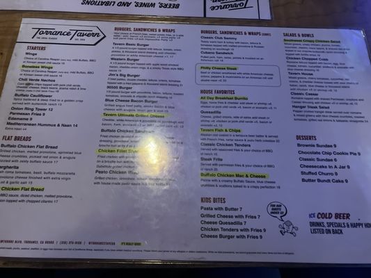 Menu photo 1 Torrance Tavern Torrance, CA Menu photo 1 Torrance Tavern Torrance, CA