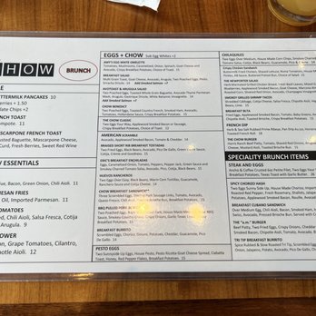 Eat Chow - Menu - Breakfast & Brunch Near Me - Costa Mesa, California