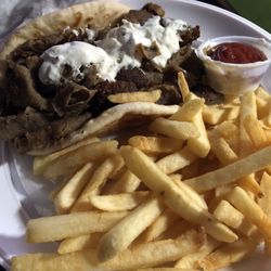 Olympic Cafe - Fire, cracker gyro with omega