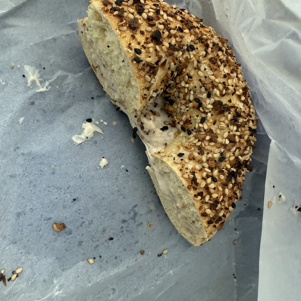 I everything Bagel for $2.50,honey Maple Pecan CreamCheese for only $1.50 I everything Bagel for $2.50,honey Maple Pecan CreamCheese for only $1.50