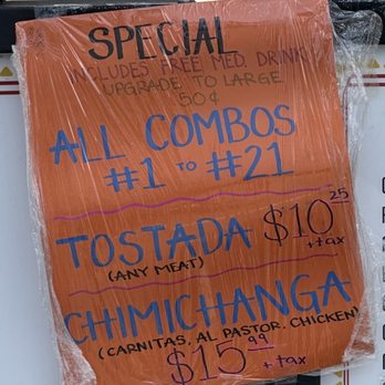 Sabrosada - Specials - Tacos Near Me - Fountain Valley, California