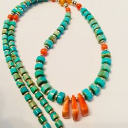 Thunder lizard beads and jewelry - Lions paw shell,Turquoise, Hill-tribe silver, Mediterranean coral and Baltic amber. All natural stones, one of a kind.