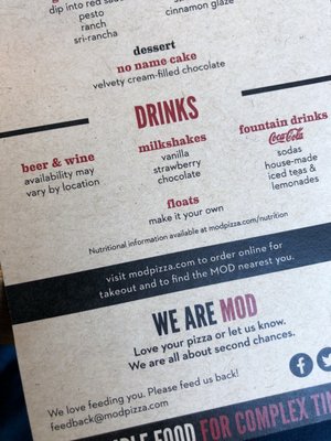 Menu photo 7 MOD Pizza Mckinney, TX