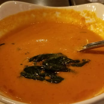 JR Chophouse - This is their tomato and basil soup of the day! Absolutely amazing! The texture is wonderfully smooth and a bit of a peppery finish! - Seafood Near Me - Franklin, North Carolina